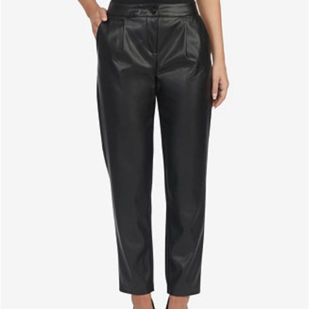 Ellen Tracy Women's Faux Leather Pants Sz S